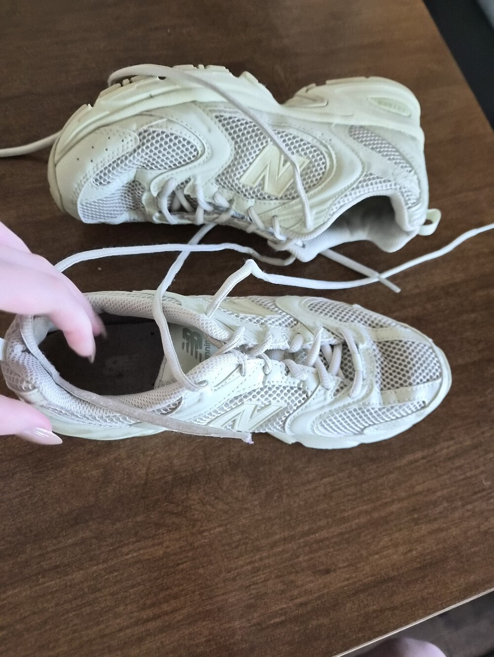 New Balance Women's Cream Running Sneakers - Picture 8 of 11